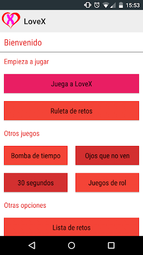 LoveX - Juego para parejas