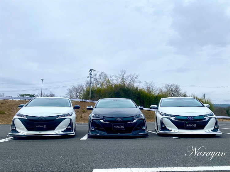 プリウスPHVのみのちゃん工房・新作エアロ装着・仲のいい繋がりは大事にしたいに関するカスタム事例の投稿画像1枚目