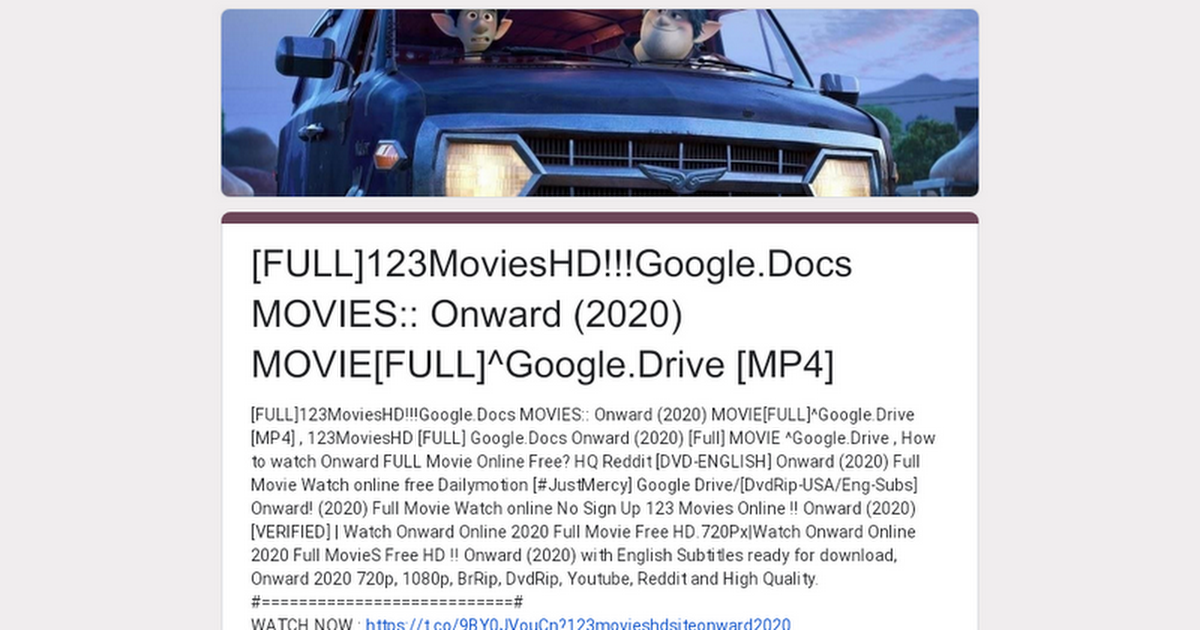 Full 123movieshd Google Docs Movies Onward Movie Full Google Drive Mp4