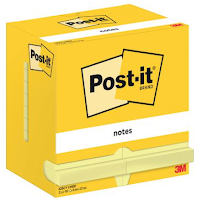 Notatblokk POST-IT 76x127 linj CY (12) (Org.nr.635CY)