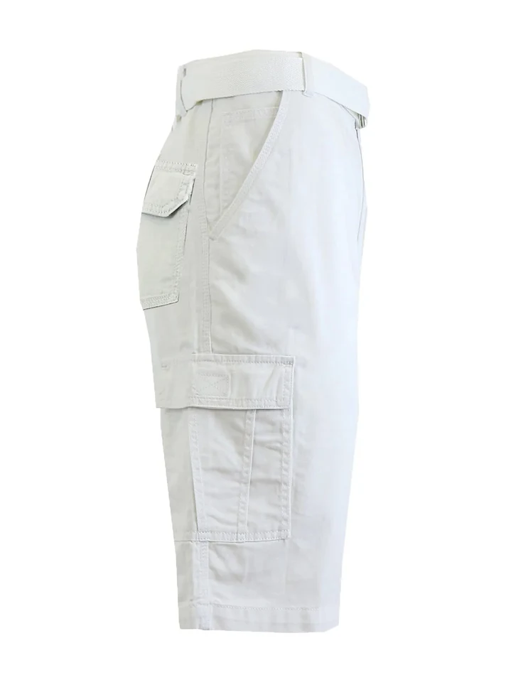 Breathable Stretch Cargo Shorts with Belt, Quick-drying. Comfortable and functional shorts perfect for outdoor adventure