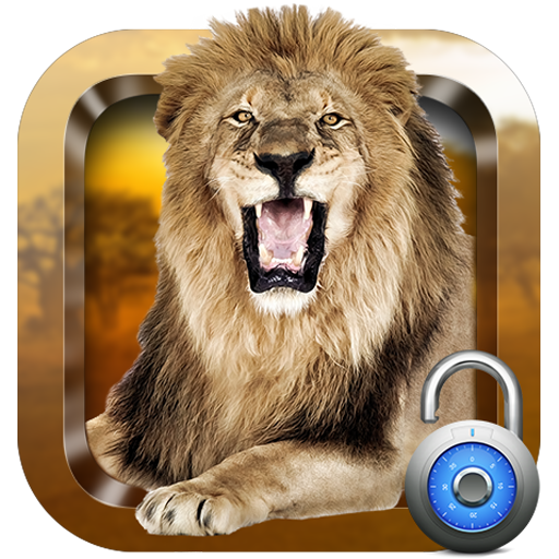 Lion Pattern Lock Screen