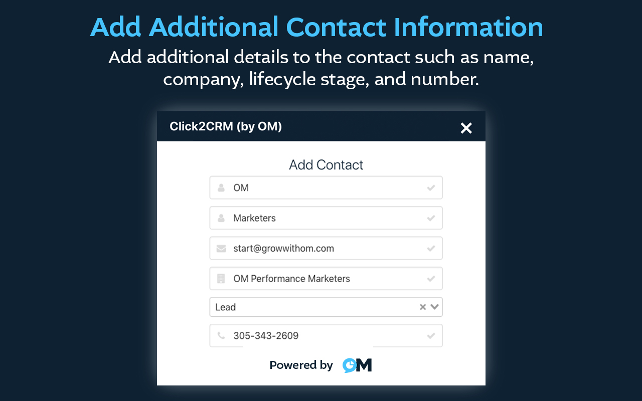 Click2CRM - Instantly Add Contacts to Hubspot Preview image 5