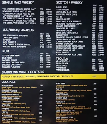 Cape Town Cafe menu 