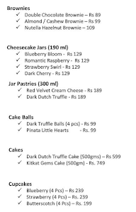 The Cake Tigress menu 2