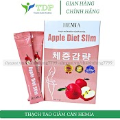 Thạch Táo Giảm Cân Apple Diet Slim, Giảm Cân Hiệu Quả, An Toàn Tại Nhà, Hộp 10 Gói, Tặng Kèm Cốm Nghệ