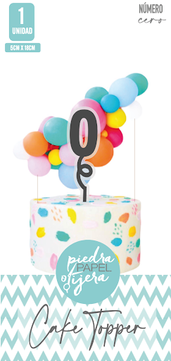 //Topper Para Tortas Piedra Papel O Tijera Numero 0 undefined