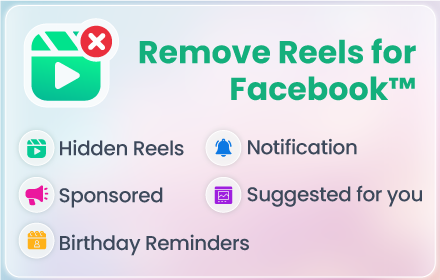 Remove Reels for Facebook™ Preview image 0