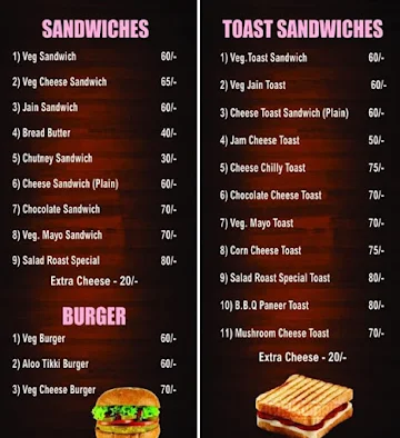 Sandwich House menu 