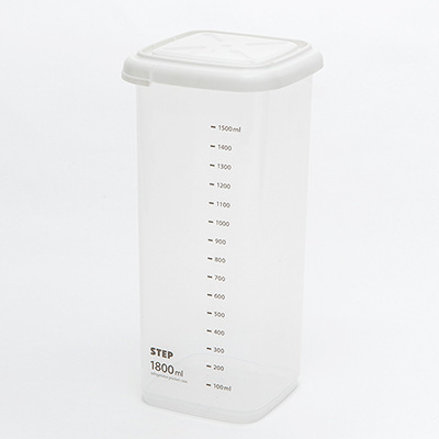Title 2, Square Graduated Transparent Cans for Cereals a...
