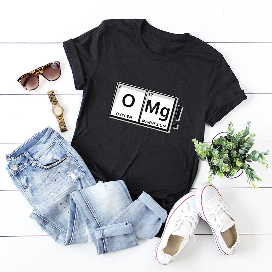 Cotton Wacky Humor Letter Large Size Short Sleeve T-Shirt