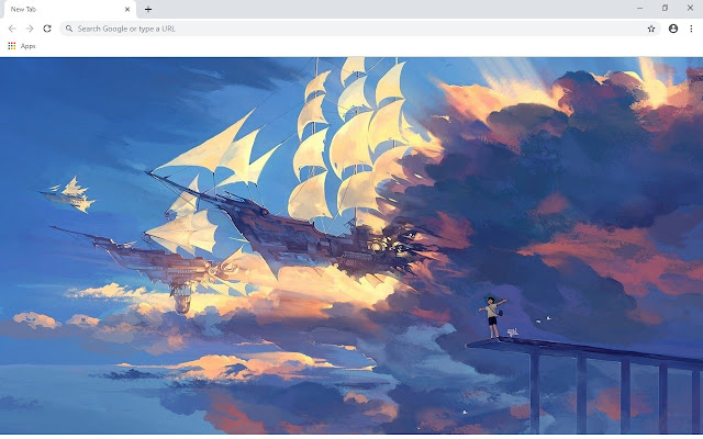 Chrome New Tab Extension Customized With Anime Wallpapers