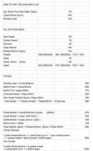 Shubh Sweets & Snacks Corner menu 1