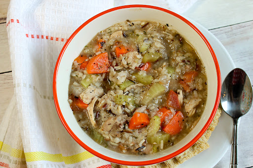 Turkey stew in a bowl.