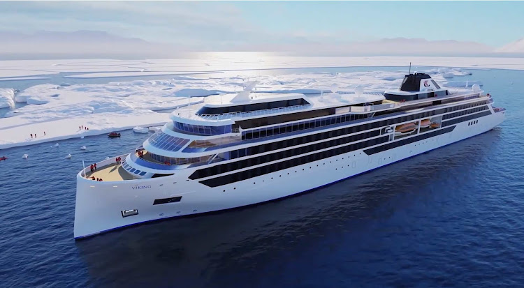  The 378-passenger Viking Polaris, the second expedition ship from Viking, will explore the Arctic and Antarctica after its summer 2022 launch. 