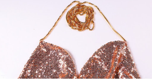 Title 7, V Short Dress With Deep Backless Sequins