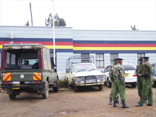 Officers at Lari police station. /FILE