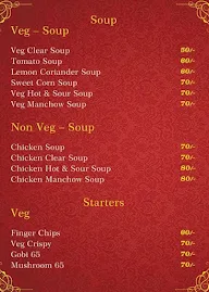 Anandha Tiffin Centre menu 1