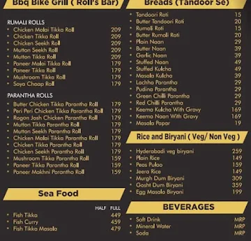 Bengal Kathi Roll Junction menu 