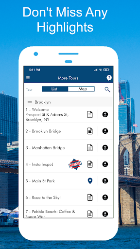 Screenshot Brooklyn Bridge NYC Audio Tour