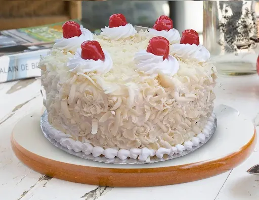 Eggless White Forest Cake