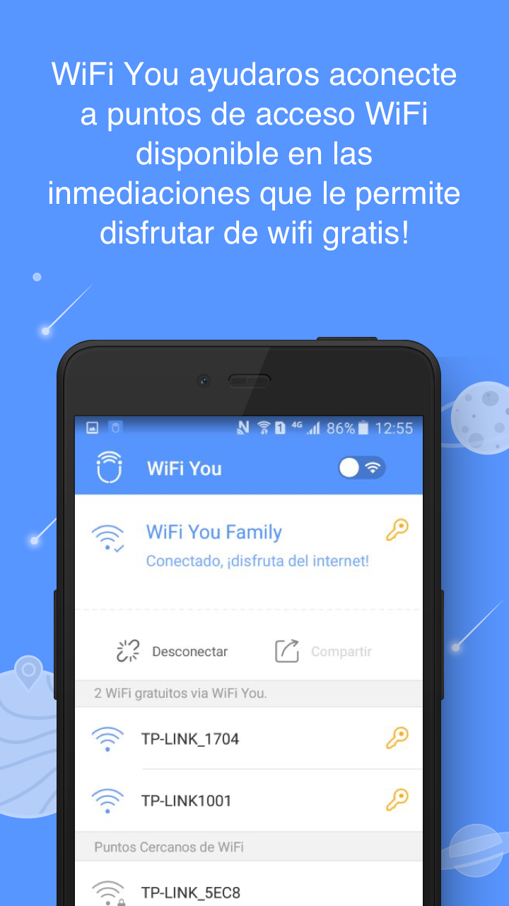 Android application WiFi You - your free WiFi key！ screenshort