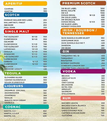 Bay 15 menu 