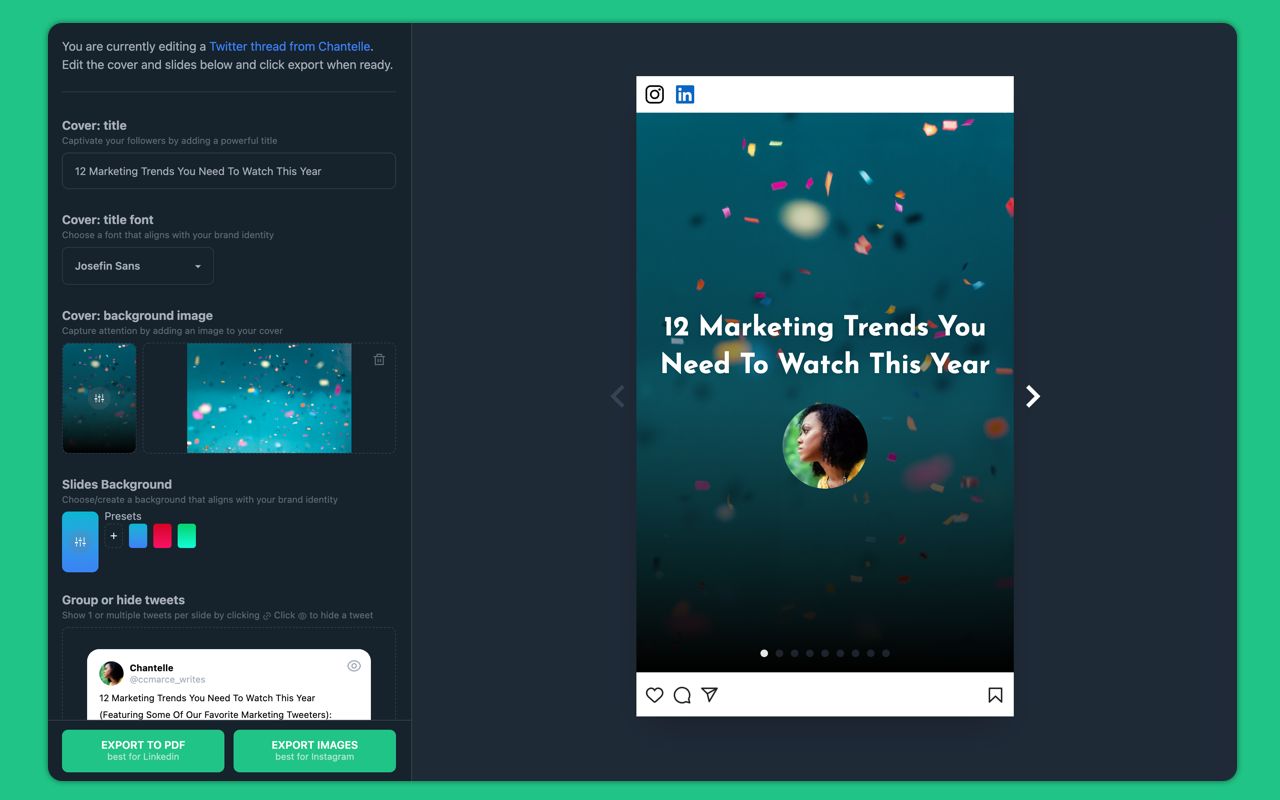 StoryChief - Twitter Thread Designer Preview image 1