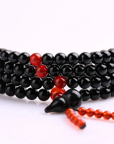 Bracelet ethnique 108 perles en ver - 3