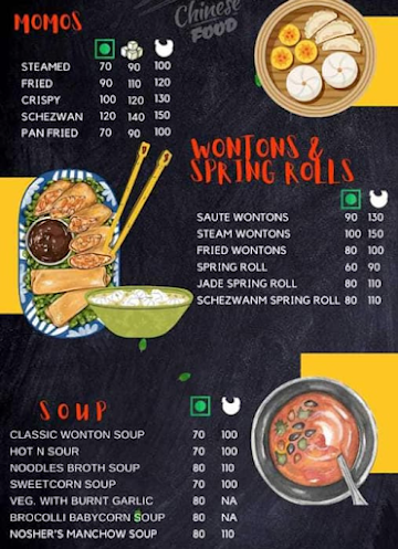 Nosher's menu 