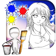 Anime Coloring Book  Icon