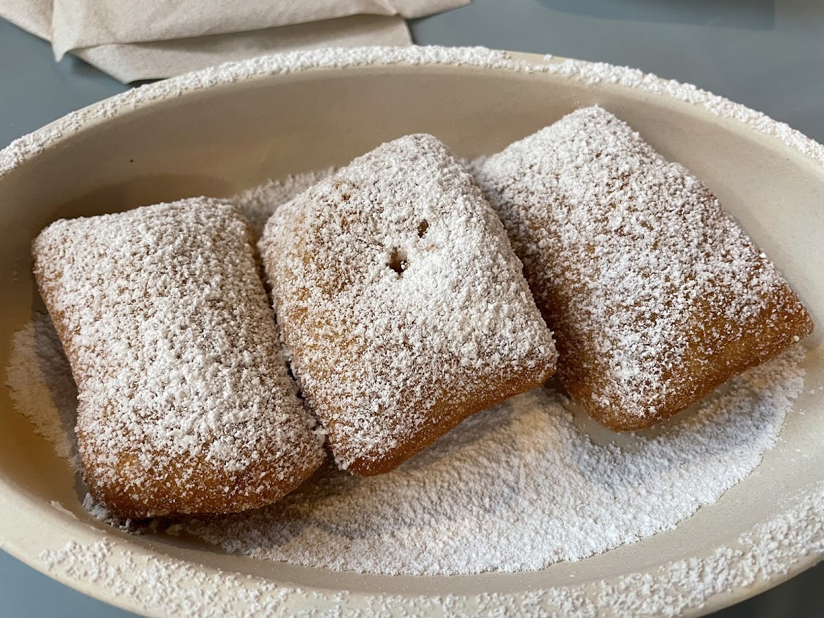 Gluten free beignets! I had removed the allergy stick for the photo :)