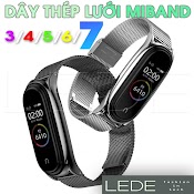 [Mã Elms10 Giảm 6% Đơn 50K] [Có Miband 7] Dây Đeo Kim Loại Mắt Lưới Thép Xiaomi Miband 4, Miband 5, Miband 6, Miband 7