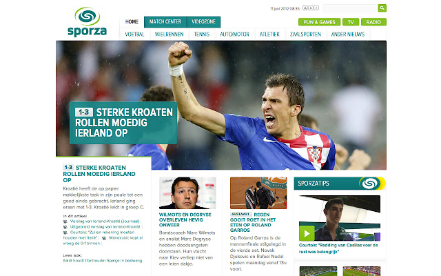 Nicer Sporza chrome extension