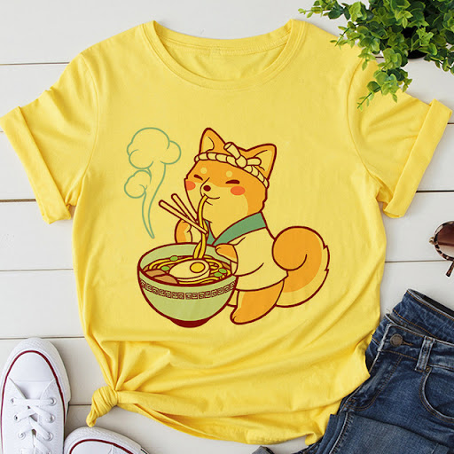 Title 9, Cute Womens Cat Cartoon Pattern T-shirt