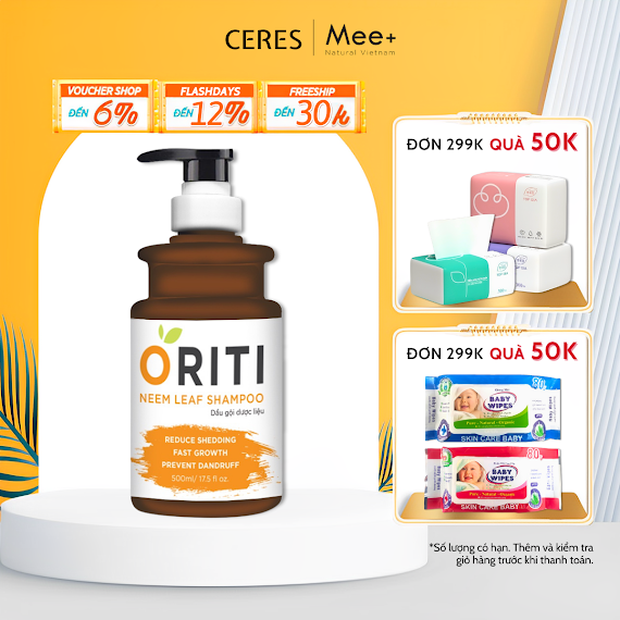 Dầu Gội Đầu Oriti Kích Mọc Tóc Dưỡng Tóc Ngăn Rụng Thảo Mộc Mee Natural 500Ml