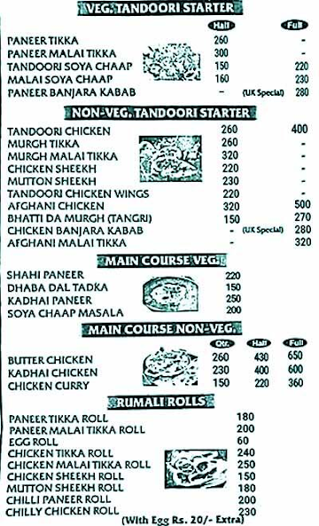 U K Uttrakhand Chicken Point & Fast Food menu 