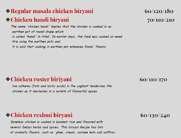 Biryani Central menu 