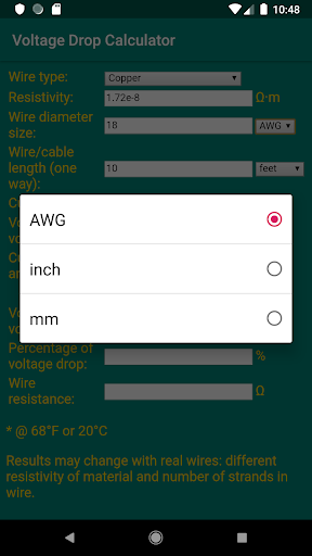Voltage Drop Calculator