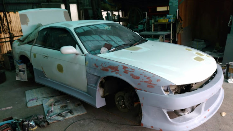 シルビアのエアロ加工・エアロ取付・s14後期、シルビア・板金・オールペンに関するカスタム事例の投稿画像1枚目