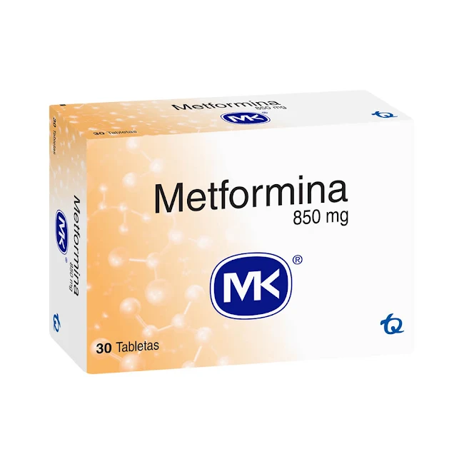 Metformina MK 850 mg Caja x 30 Tabletas