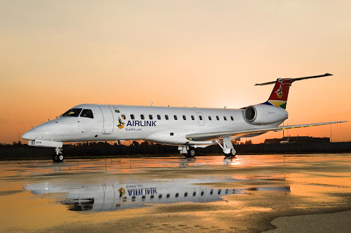 An Airlink Embraer jet similar to the one involved in the incident at George Airport on August 23 2021.