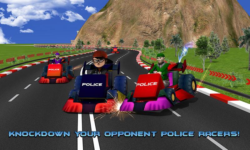 Kids Police Car Racing Screen 1