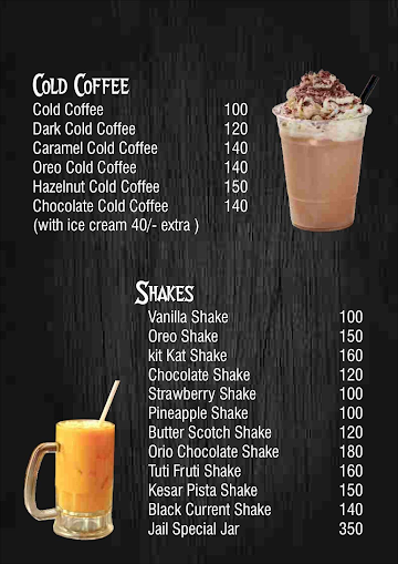Jail Chai Bar Cafe menu 