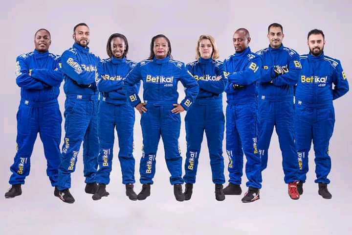 The four Kenyan crews who benefited from Betika's Sh80m sponsorship deal.