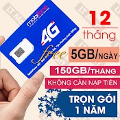 Sim 4G Mobifone Trọn Gói 1 Năm 150Gb/Tháng (5Gb/Ngày) Trọn Gói Không Cần Nạp Tiền Sim 4G 12Fd50/12Mdt50