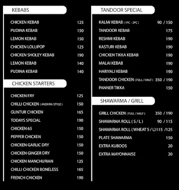 Kadak Biryanis & Grill menu 