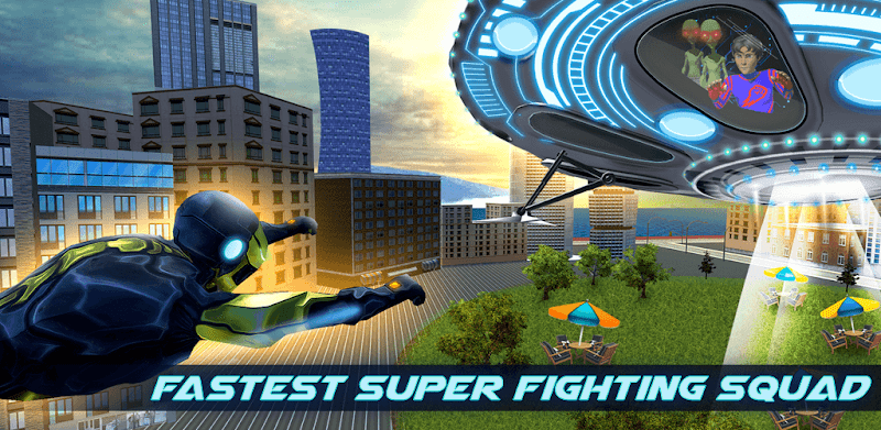 Flying Superhero War -  Grand City Rescue Games