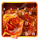 Thème de clavier Flaming Fire Rose icon