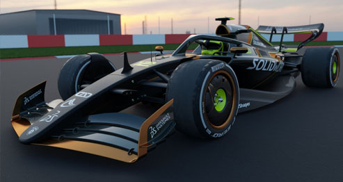 F1 car rendering Harris Bin Mustafa